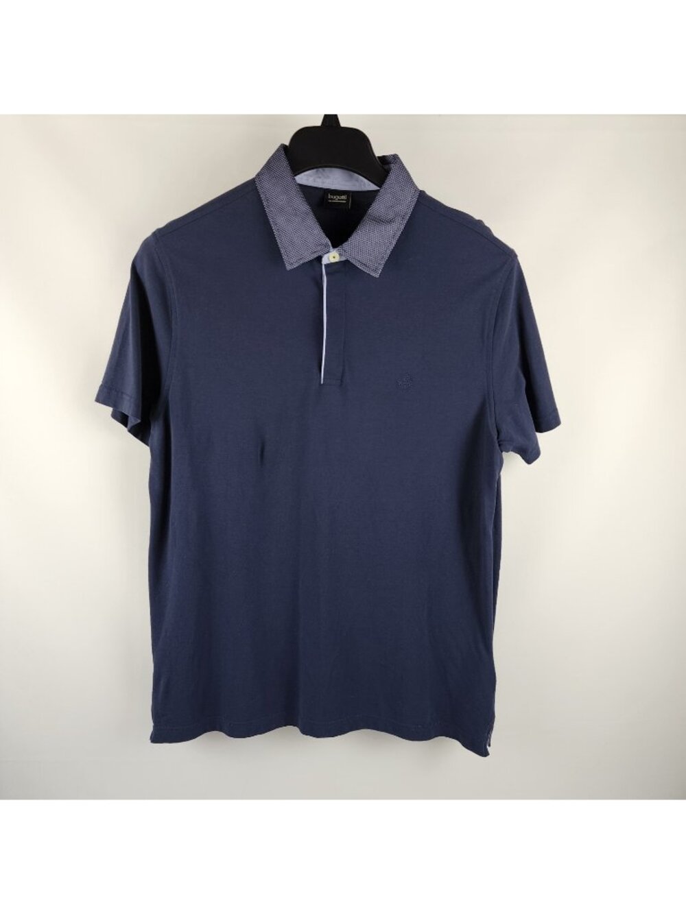 BUGATTI Shirt Mens Large Blue Designer S/S Golf Polo